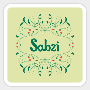 sabzi letter art Sticker